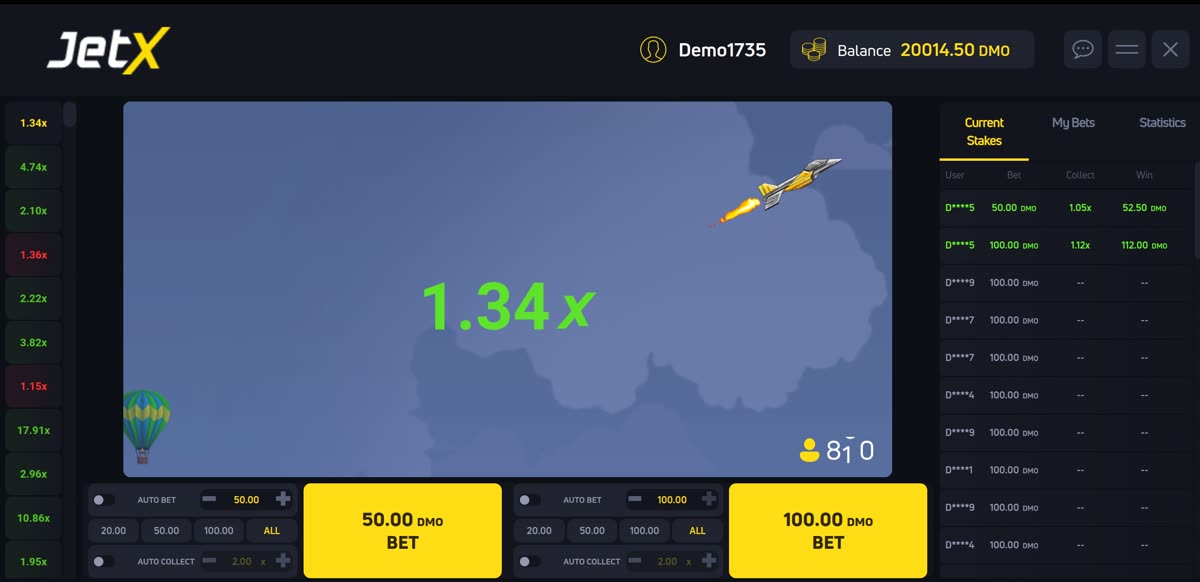 JetX page preview
